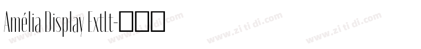 Amélia Display ExtLt字体转换